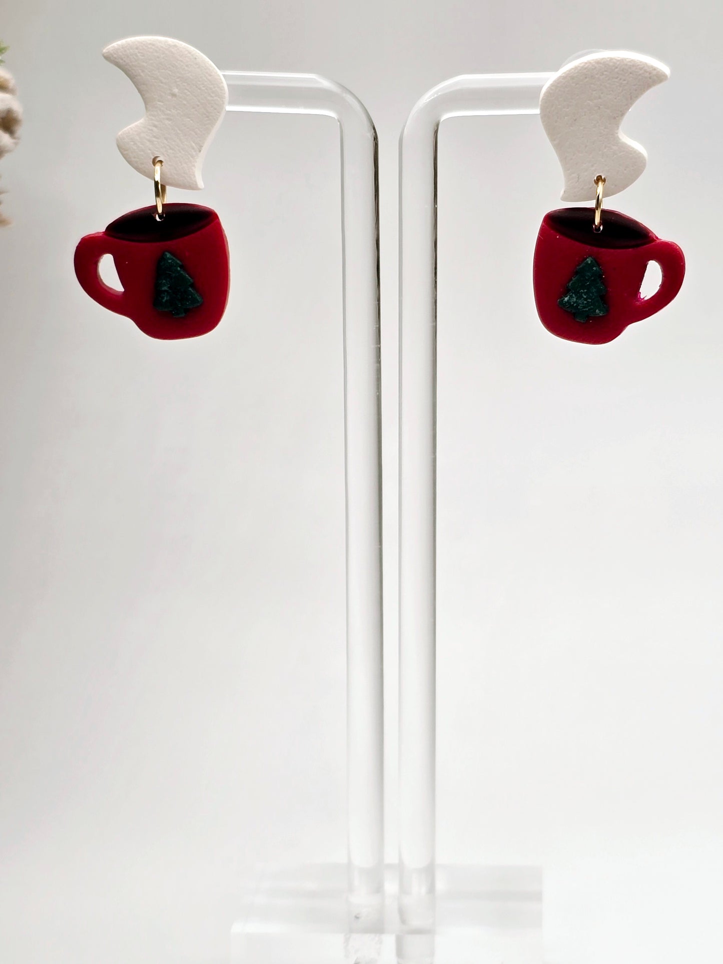 Hot cocoa dangle earrings