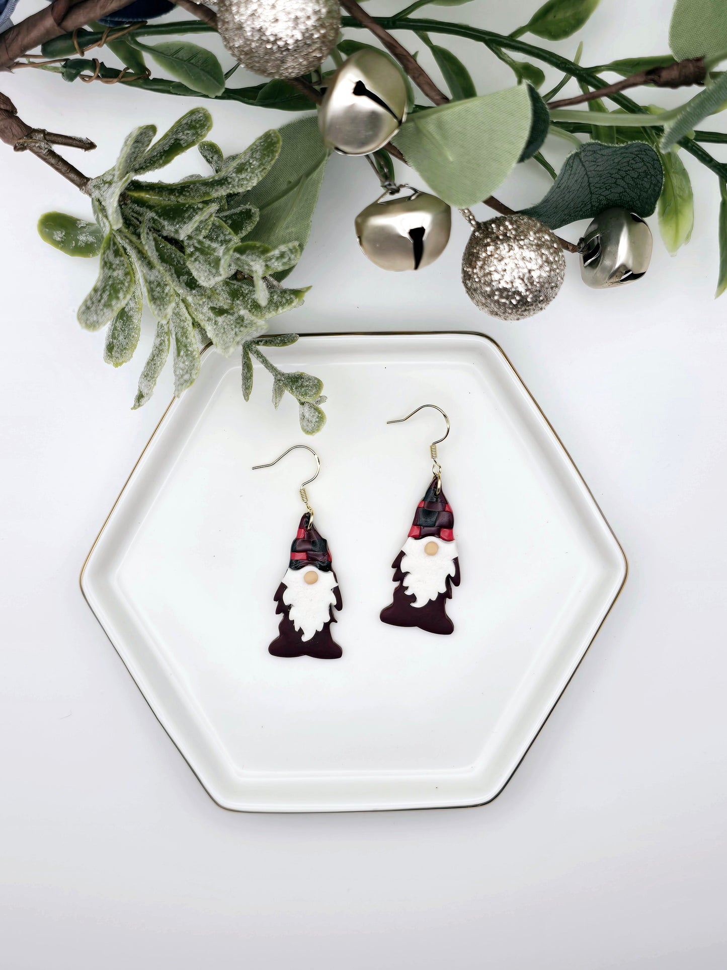 Plaid Gnomes earrings