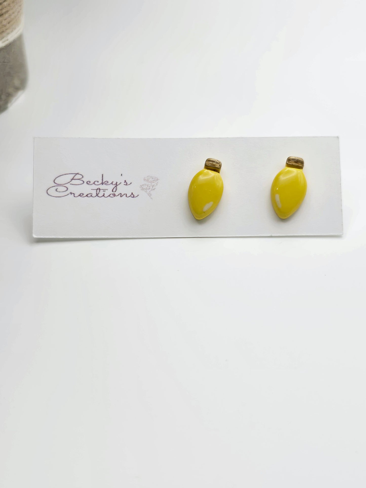 Lightbulb stud earrings