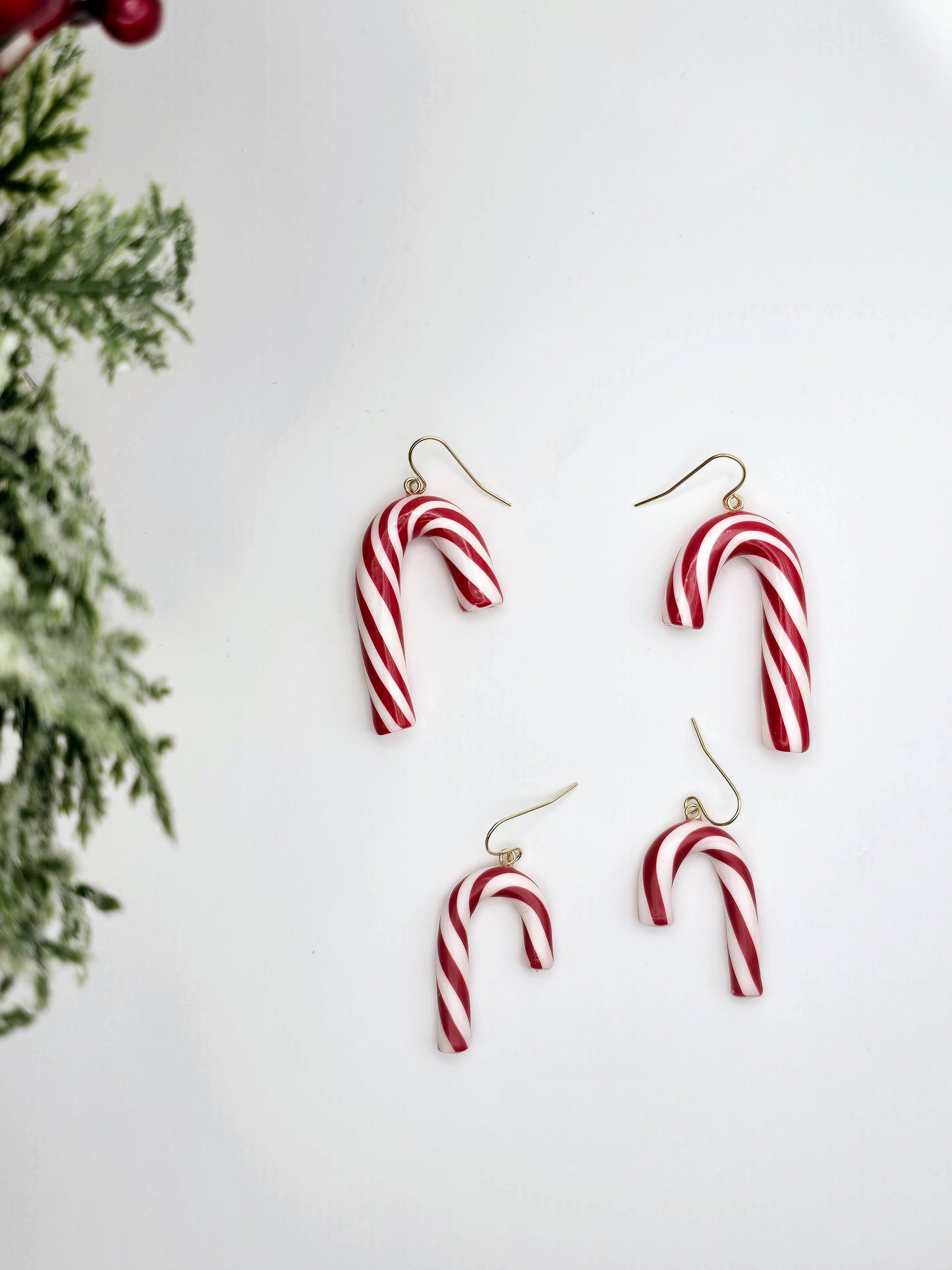 Mother-daughter Candycane earrings