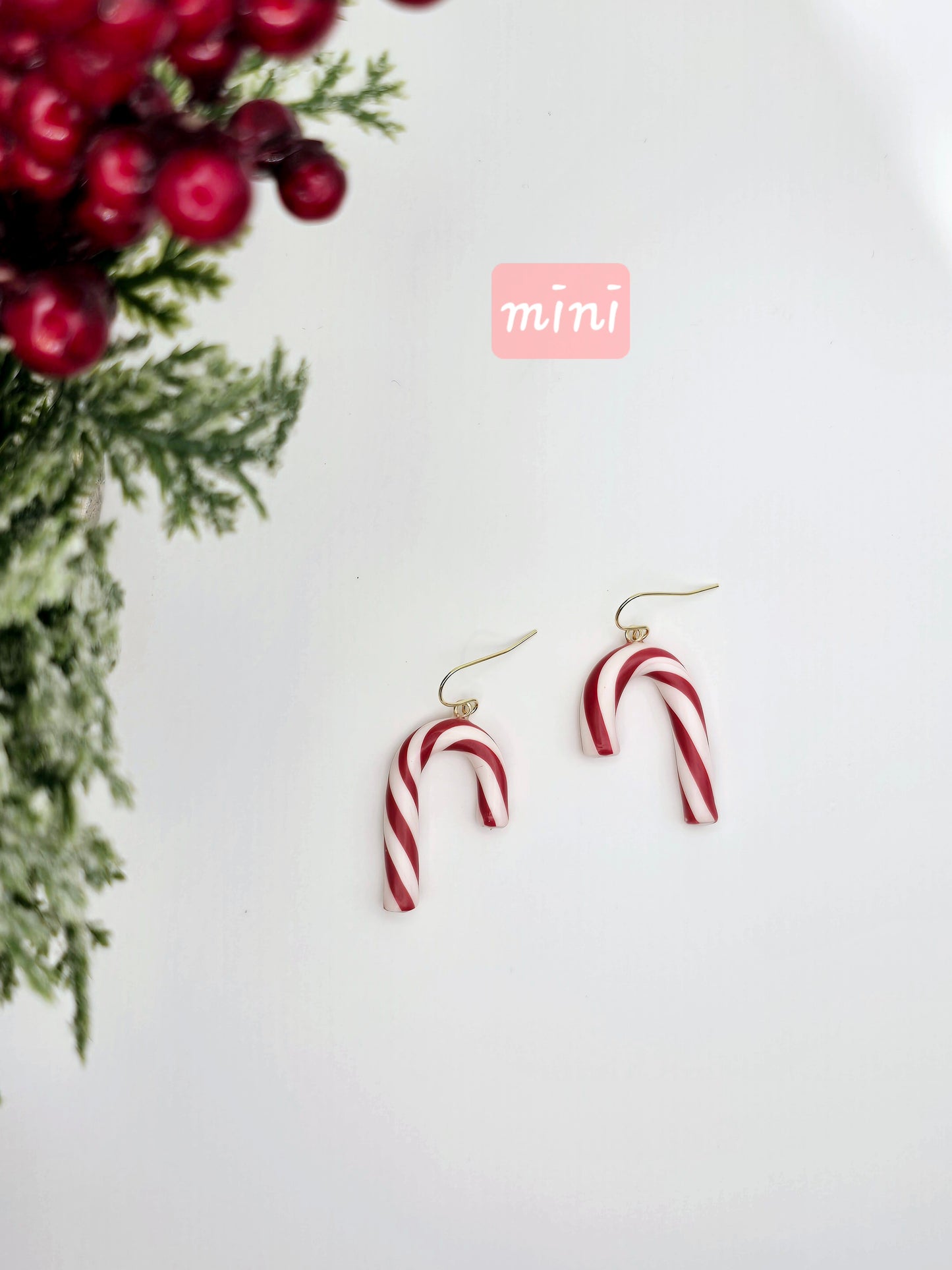 Mother-daughter Candycane earrings