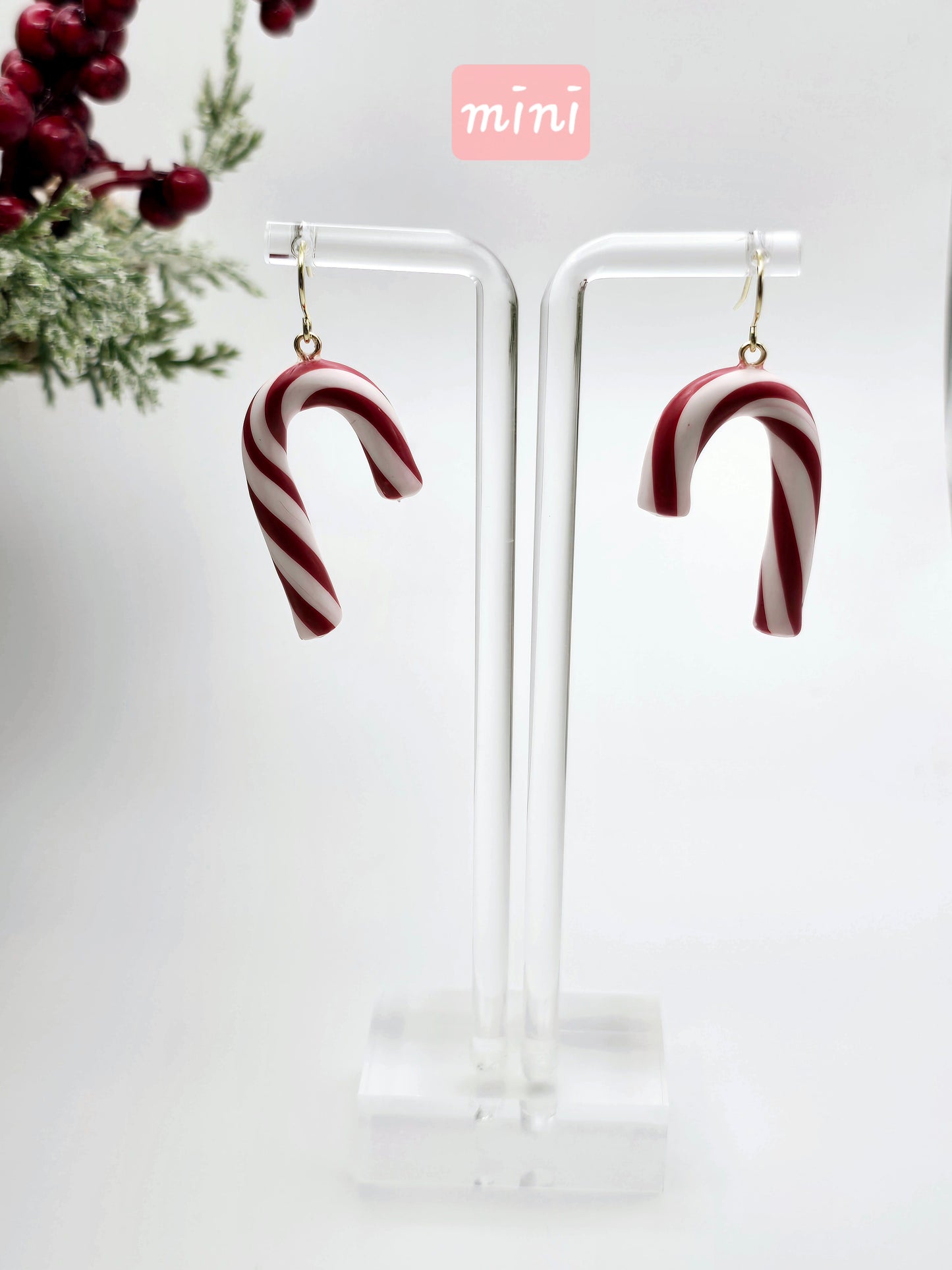 Mother-daughter Candycane earrings