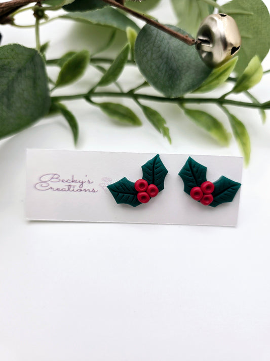 Holly Berry Stud earrings