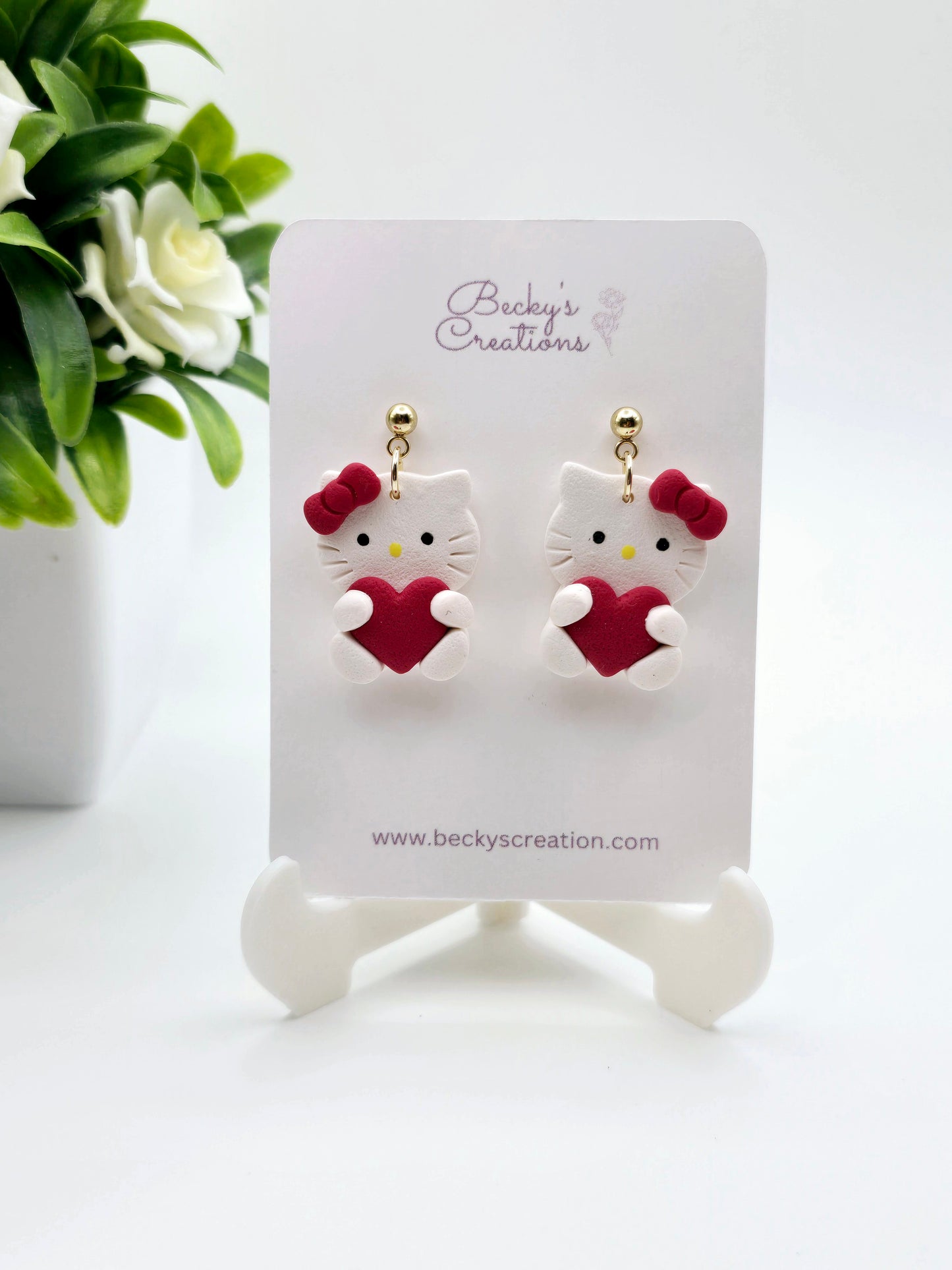 Kitty Valentines earrings