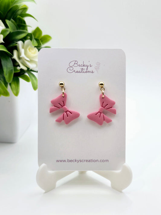 Sideways bow earrings