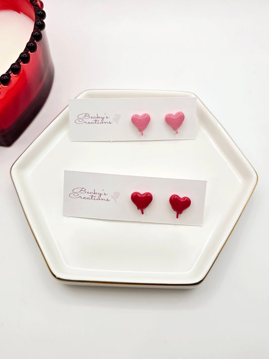 Melting heart studs