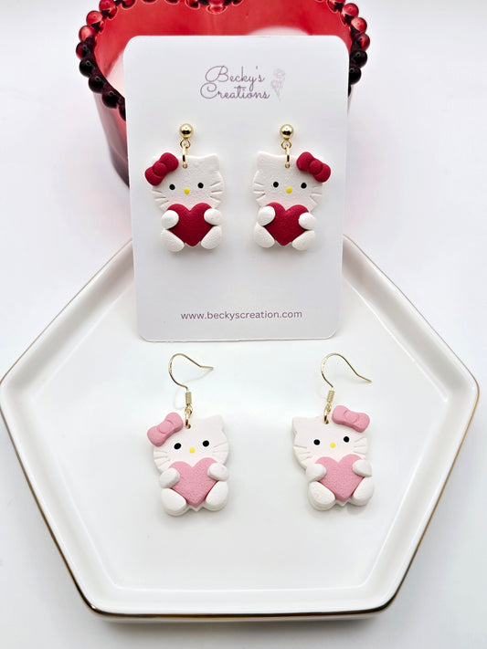 Kitty Valentines earrings