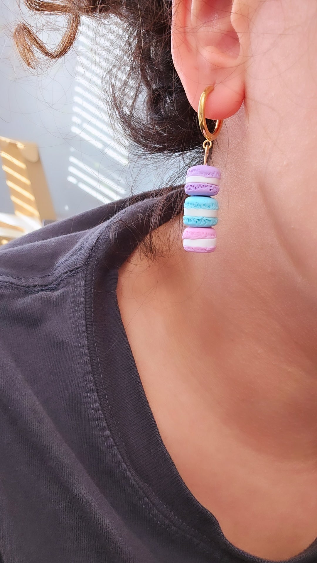 Stacked macarons earrings