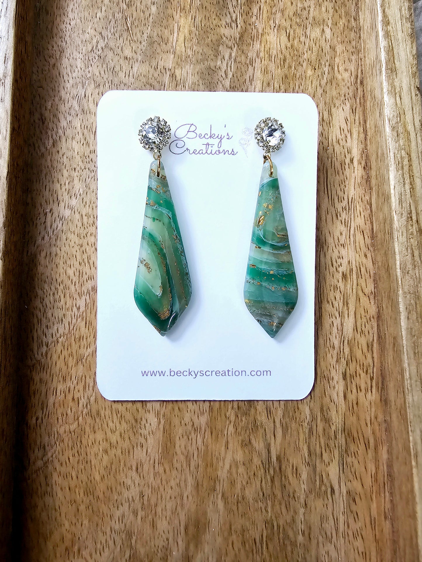 Faux Agate dangle earrings