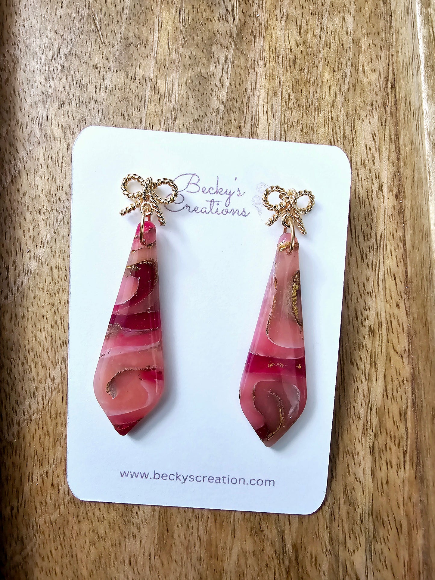 Faux Agate dangle earrings